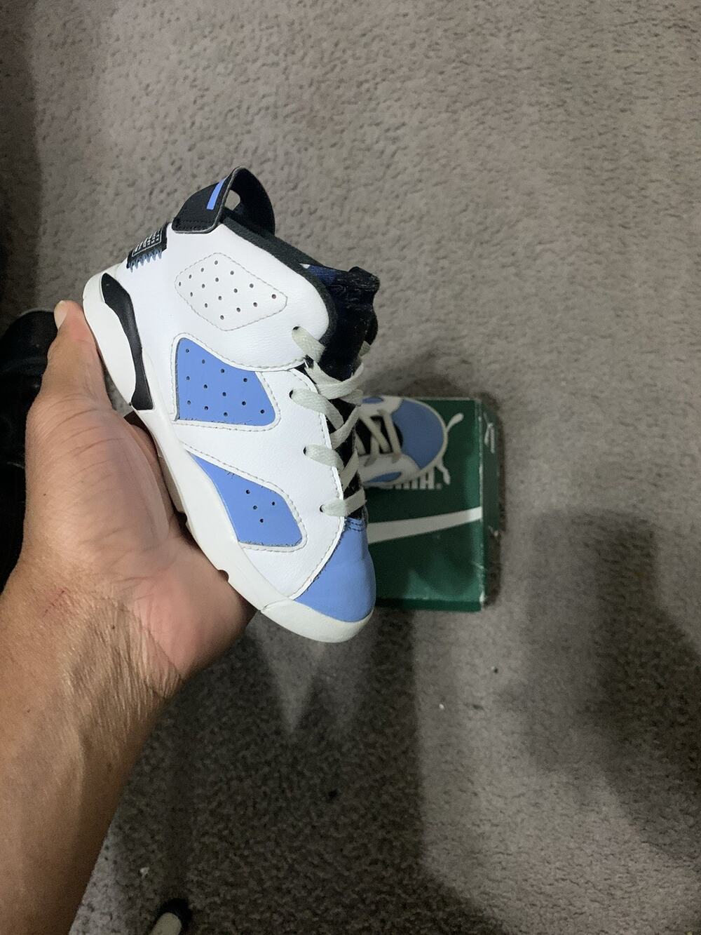 Size 9c - Nike Air Jordan 6 Retro TD UNC University Blue Carolina DV3606-410